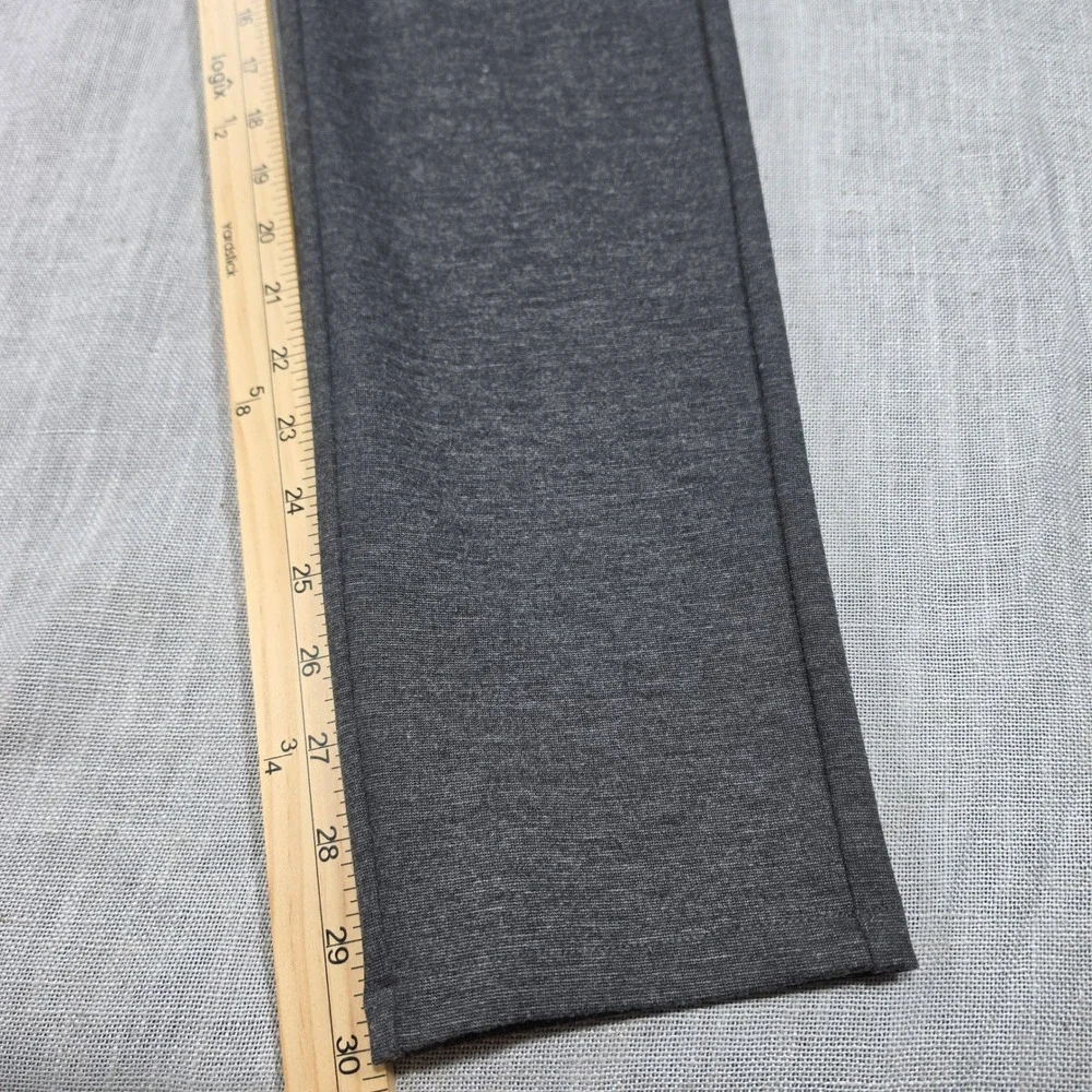 Michael Kors Ponte Knit Pants Womens 8 Charcoal Gray Excellent Slim Leg Logo